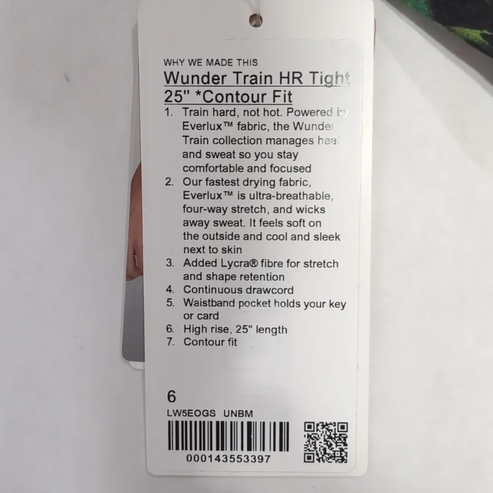 NWT Lululemon Wunder Train HR Tight 25” Contour Fit - Picture 2 of 6